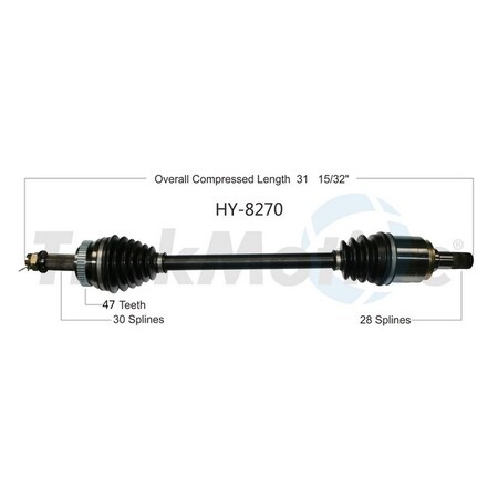 Surtrack Axle Cv Axle Shaft, Hy-8270 HY-8270